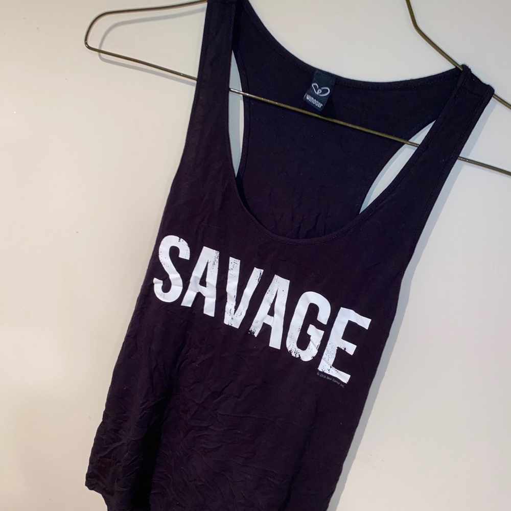 Black SAVAGE tank top